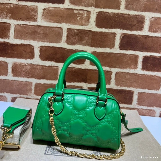 First bag ru GUCCI handle bag top matelassé GG leather 0715